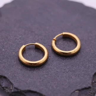Aros Arracadas Granuladas 18k